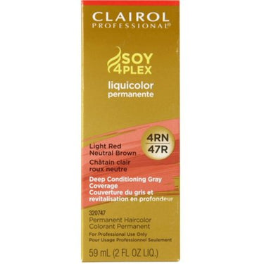 Clairol Professional Soy 4Plex Liquicolor Permanente – 4RN Light Red Neutral Brown – 2 oz - ANNS BEAUTY SUPPLY